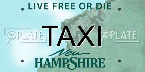 TAXI New Hampshire License Plate
