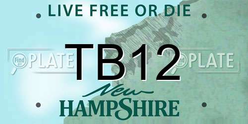 TB12 New Hampshire License Plate