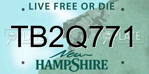 TB2Q771 New Hampshire License Plate