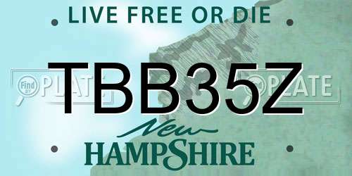 TBB35Z New Hampshire License Plate