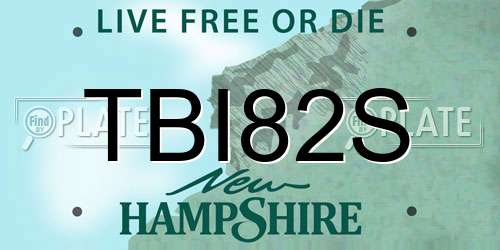 TBI82S New Hampshire License Plate