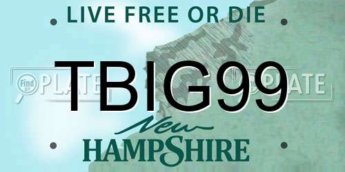 TBIG99 New Hampshire License Plate