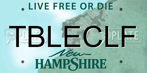 TBLECLF New Hampshire License Plate