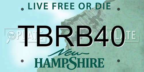 TBRB40 New Hampshire License Plate