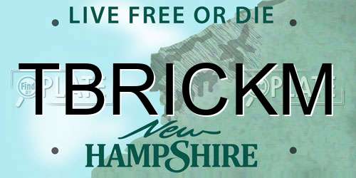 TBRICKM New Hampshire License Plate