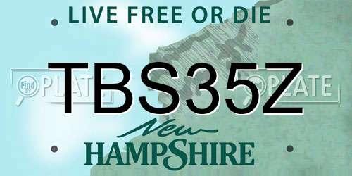 TBS35Z New Hampshire License Plate