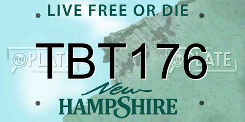 TBT176 New Hampshire License Plate