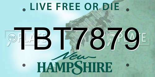 TBT7879 New Hampshire License Plate