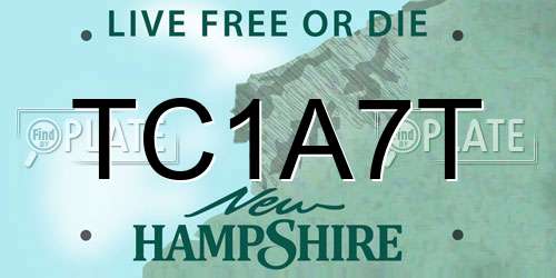 TC1A7T New Hampshire License Plate