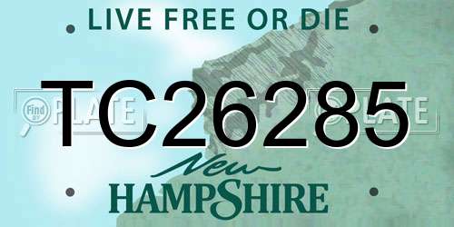 TC26285 New Hampshire License Plate