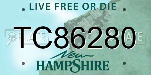 TC86280 New Hampshire License Plate