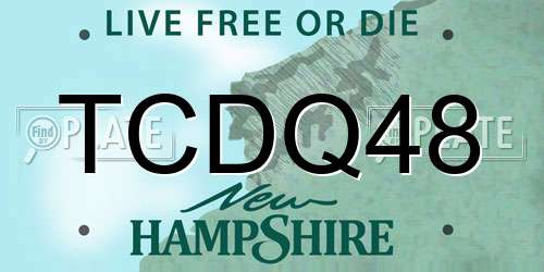 TCDQ48 New Hampshire License Plate