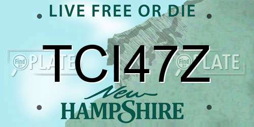 TCI47Z New Hampshire License Plate
