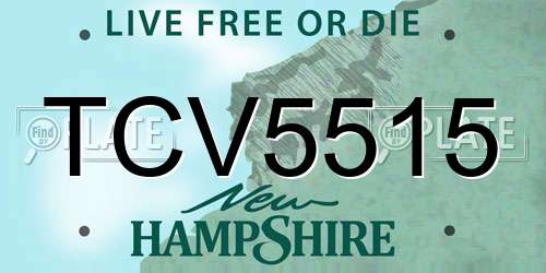 TCV5515 New Hampshire License Plate