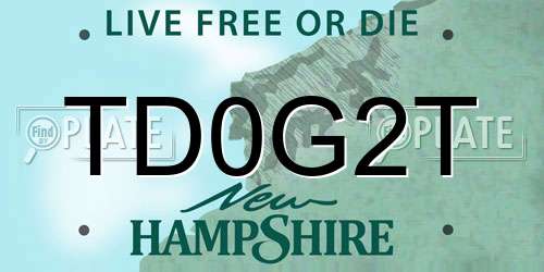 TD0G2T New Hampshire License Plate