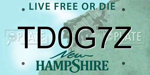 TD0G7Z New Hampshire License Plate