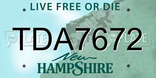 TDA7672 New Hampshire License Plate