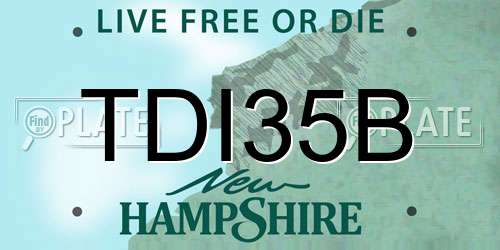 TDI35B New Hampshire License Plate