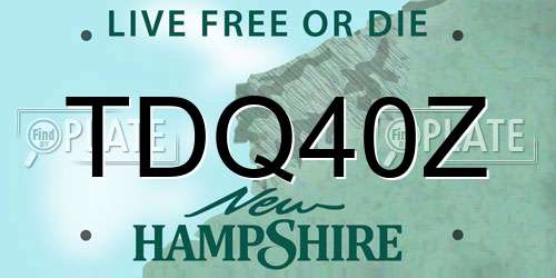 TDQ40Z New Hampshire License Plate