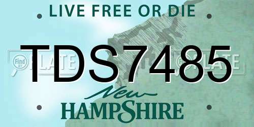 TDS7485 New Hampshire License Plate