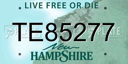 TE85277 New Hampshire License Plate