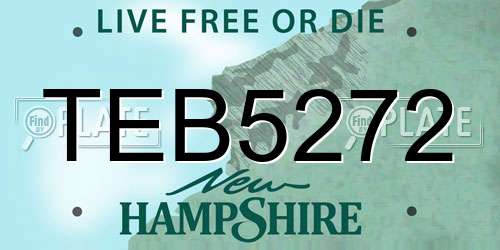 TEB5272 New Hampshire License Plate