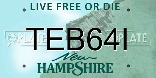 TEB64I New Hampshire License Plate