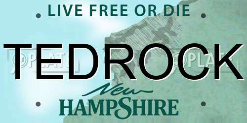 TEDROCK New Hampshire License Plate