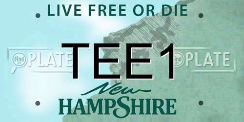 TEE1 New Hampshire License Plate