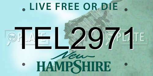 TEL2971 New Hampshire License Plate