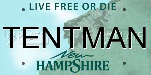 TENTMAN New Hampshire License Plate
