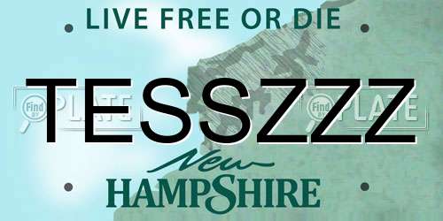 TESSZZZ New Hampshire License Plate