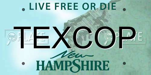 TEXCOP New Hampshire License Plate