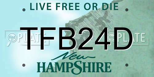 TFB24D New Hampshire License Plate