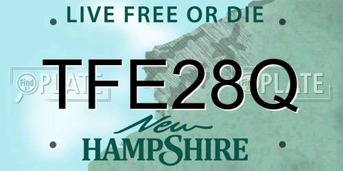 TFE28Q New Hampshire License Plate