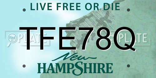 TFE78Q New Hampshire License Plate