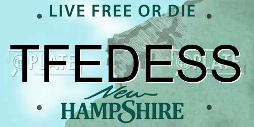 TFEDESS New Hampshire License Plate