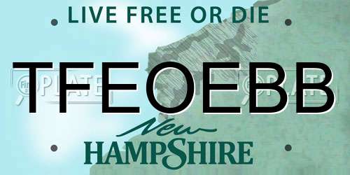TFEOEBB New Hampshire License Plate