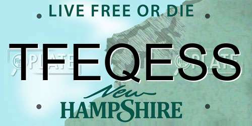 TFEQESS New Hampshire License Plate