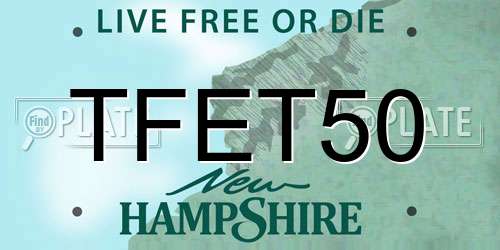 TFET50 New Hampshire License Plate