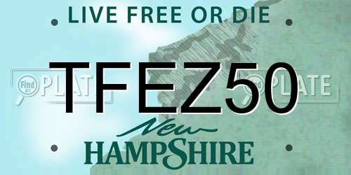 TFEZ50 New Hampshire License Plate