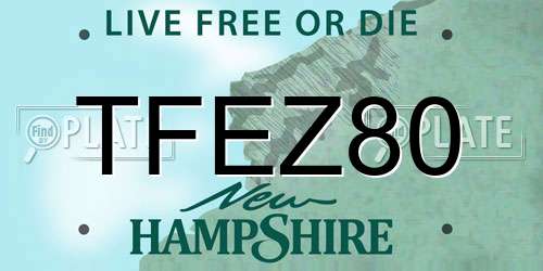 TFEZ80 New Hampshire License Plate