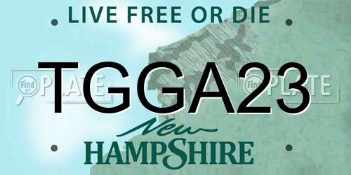TGGA23 New Hampshire License Plate