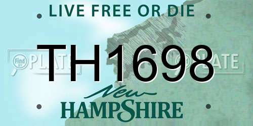 TH1698 New Hampshire License Plate