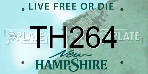 TH264 New Hampshire License Plate