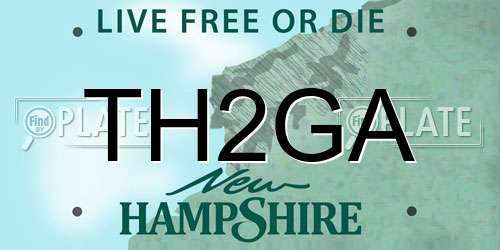 TH2GA New Hampshire License Plate