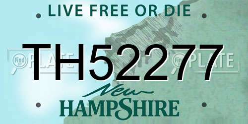 TH52277 New Hampshire License Plate