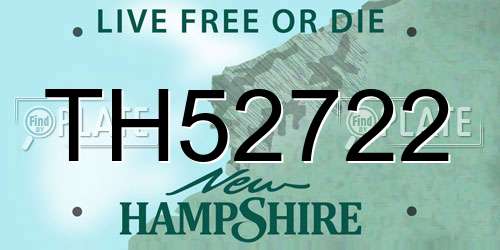 TH52722 New Hampshire License Plate