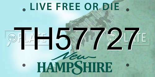 TH57727 New Hampshire License Plate
