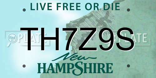 TH7Z9S New Hampshire License Plate